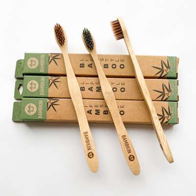 BAMBKIN Made In China  Soft Customized Box Nylon Children Hotel Color Package Feature Toothbrush Bamboo