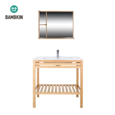 BAMBKIN wholesale sink vanity vanities modern furniture bamboo bathroom sink cabinet