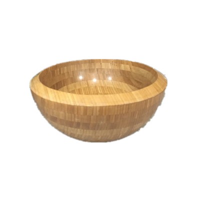 BAMBKIN carbonized round vessel sinks wash basin bathroom vanity bamboo basin sink